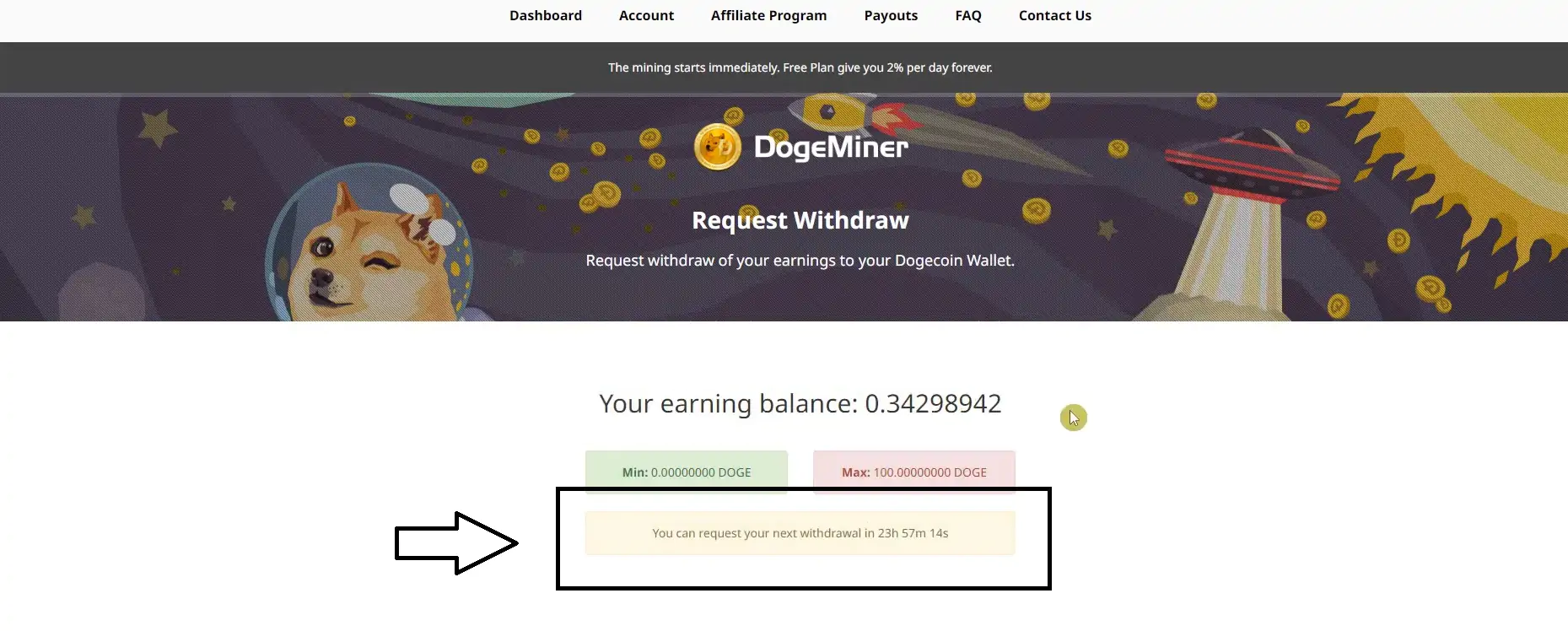 SCM Script Per Day 1 Payment Only Withdraw Addon